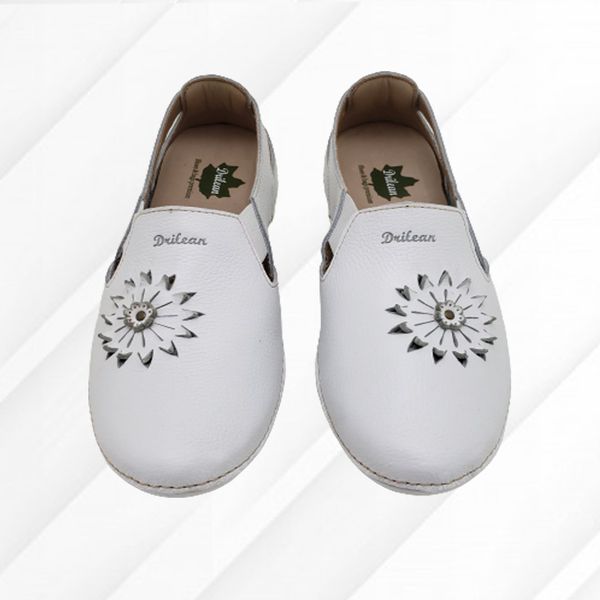 Sapatilha AL 025 Branco couro com palmilha GEL