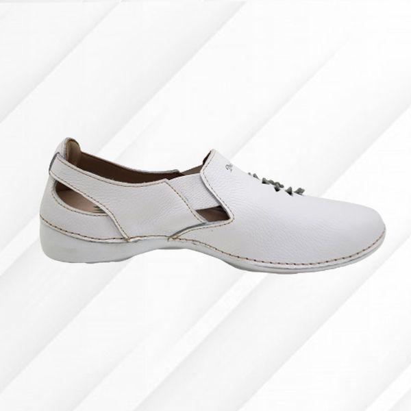 Sapatilha AL 025 Branco couro com palmilha GEL