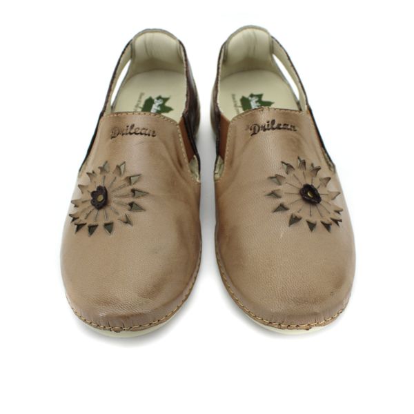 Sapatilha Feminina Couro Legítimo com Palmilha Gel - Fendi/Café (AL 025)