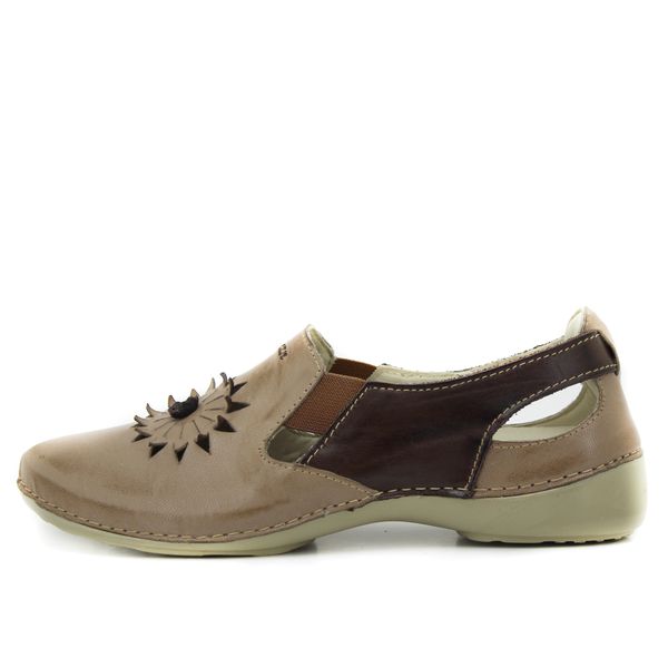 Sapatilha Feminina Couro Legítimo com Palmilha Gel - Fendi/Café (AL 025)
