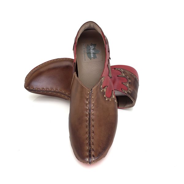 Tênis AL 026 Castanho-Vermelho 100% couro palmilha em Gel 35 OUTLET