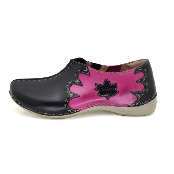 Tênis Feminino de Couro Legítimo e Palmilha Gel - Preto/Violeta - 36 (AL026) OUTLET
