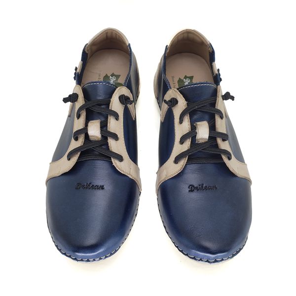 Tênis AL 027 Azul-Off White 100% couro com palmilha GEL