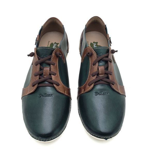 Tênis AL 027 Verde-Castanho 100% couro com palmilha GEL