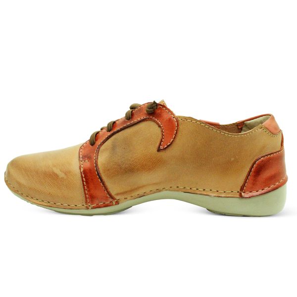 Tênis AL 027 Laranja-Coral 100% couro com palmilha em GEL