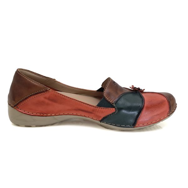 Sapatilha AL028 Castanho - Coral 100% couro palmilha em GEL - 34 - 37 OUTLET