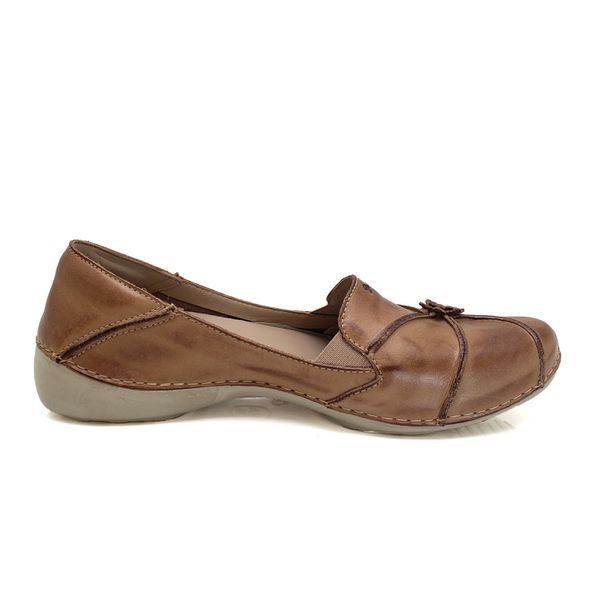Sapatilha AL 028 Caramelo 100% em couro palmilha em GEL