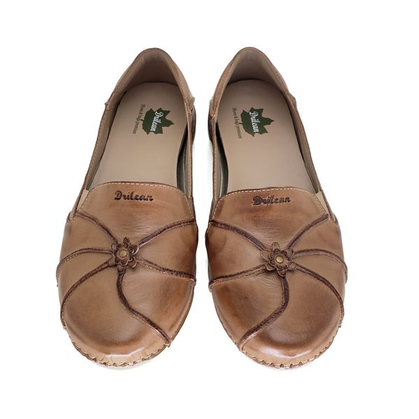 Sapatilha AL028 Caramelo 100% em couro palmilha em GEL - 36 OUTLET
