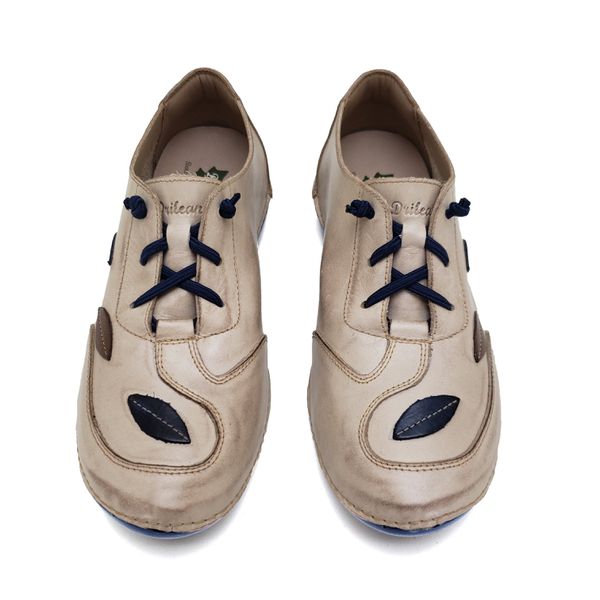 Tênis AL031 Off White-Castanho com palmilha em GEL - 35 OUTLET