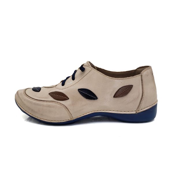 Tênis AL031 Off White-Castanho com palmilha em GEL - 35 OUTLET