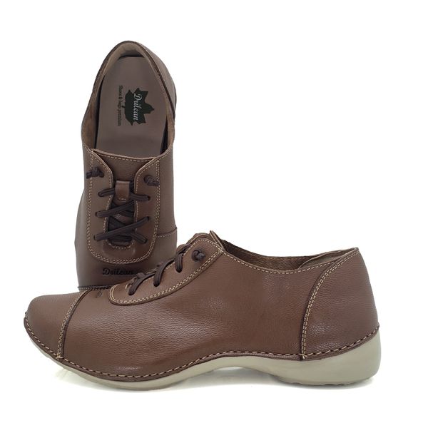 Tênis AL 032 Castanho-Castanho com palmilha em GEL... - Drilean
