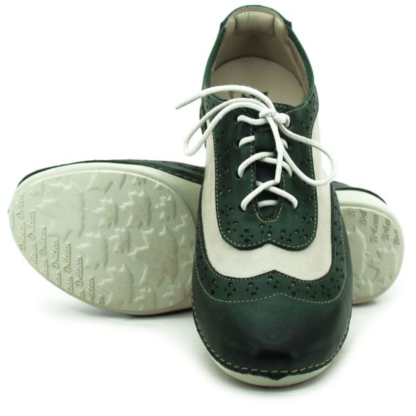 Tênis Feminino de Couro Legítimo com Palmilha em Gel - Verde - Sola Off - 36 (AL033) OUTLET