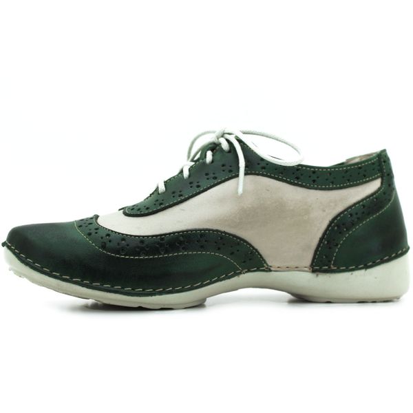 Tênis Feminino de Couro Legítimo com Palmilha em Gel - Verde - Sola Off - 36 (AL033) OUTLET