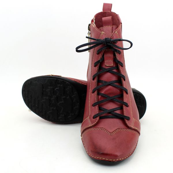Bota Ortopédica Feminina Couro Legítimo com Palmilha Gel - Vermelho (AL 034) 37 OUTLET