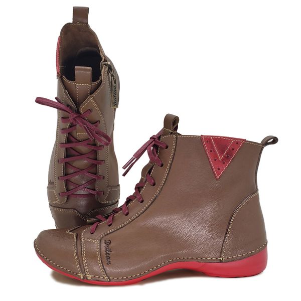 Bota Feminina Ortopédica de Couro Legítimo e Palmi... - Drilean