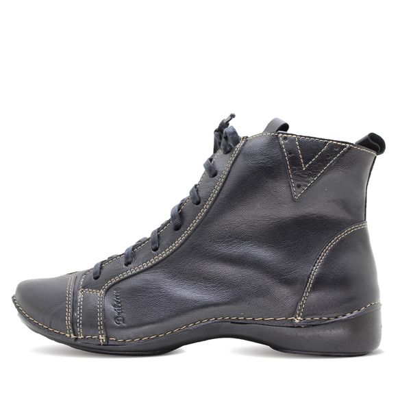 Bota Feminina Ortopédica de Couro Legítimo e Palmilha Gel - Preto - 41 (AL 034) OUTLET