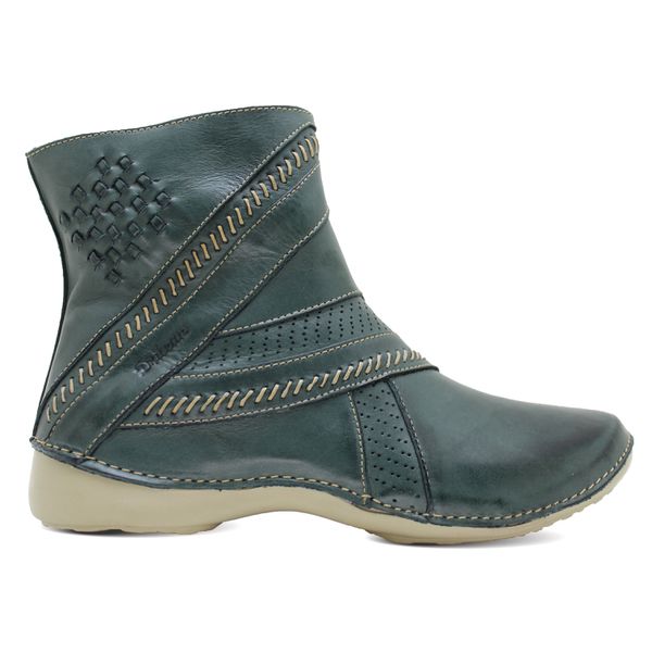 Bota Feminina Ortopédica de Couro Legítimo e Palmilha Gel - Verde - 36 (AL036) OUTLET