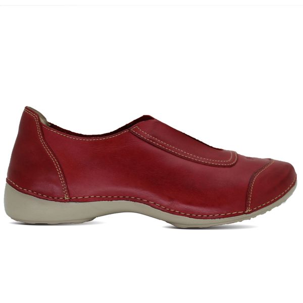 Tênis AL038 Vermelho 100 % em couro com palmilha em GEL - 36 OUTLET