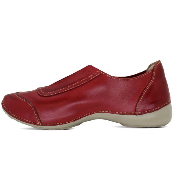 Tênis AL038 Vermelho 100 % em couro com palmilha em GEL - 36 OUTLET