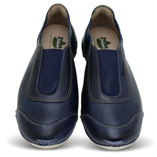 Tênis AL038 Azul 100 % em couro com palmilha em GEL - 37 OUTLET