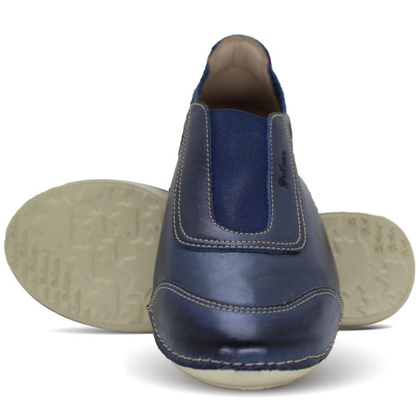 Tênis AL038 Azul 100 % em couro com palmilha em GEL - 37 OUTLET