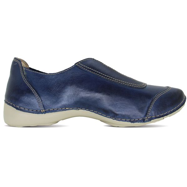 Tênis AL038 Azul 100 % em couro com palmilha em GEL - 37 OUTLET