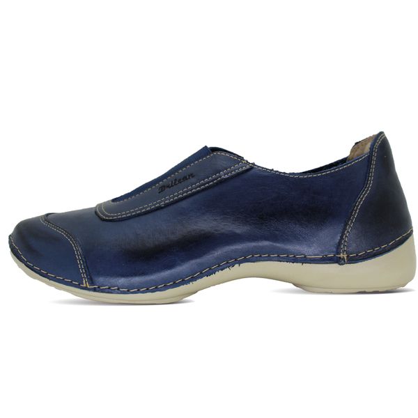 Tênis AL038 Azul 100 % em couro com palmilha em GEL - 37 OUTLET