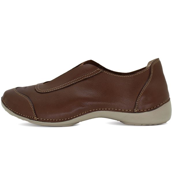 Tênis AL038 Castanho 100 % em couro com palmilha em GEL - 37 OUTLET