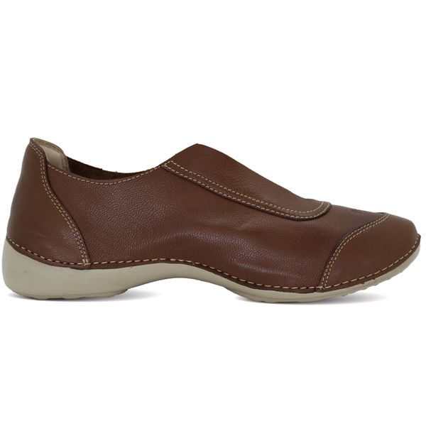 Tênis AL038 Castanho 100 % em couro com palmilha em GEL - 37 OUTLET