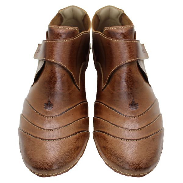 Bota Feminina Anatômica de Couro Legítimo e Palmilha Gel - Castanho (AL 041)