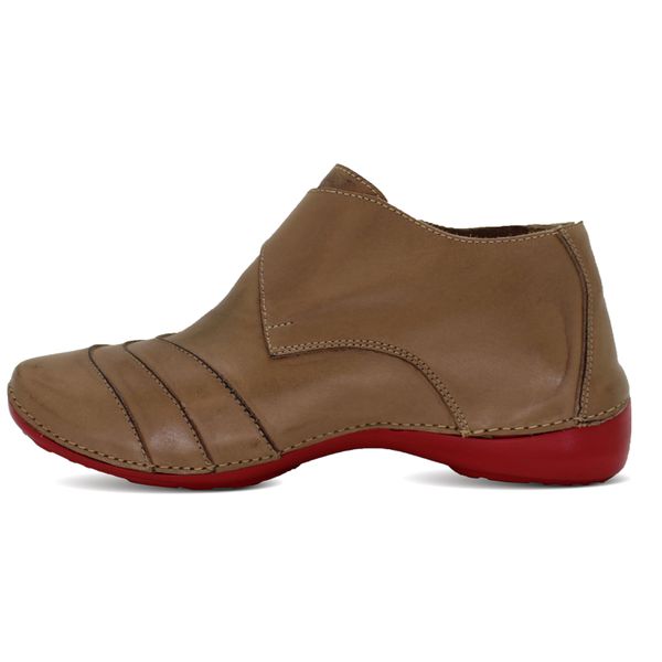 Bota Feminina Ortopédica de Couro Legítimo e Palmilha Gel - Caramelo (AL 041)