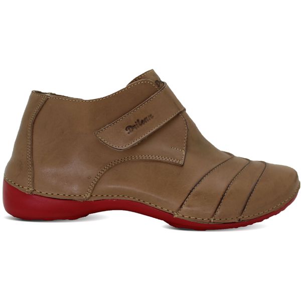 Bota Feminina Ortopédica de Couro Legítimo e Palmilha Gel - Caramelo - 34 - 35 - 36 - 37 - 38 - 39 (AL041) OUTLET