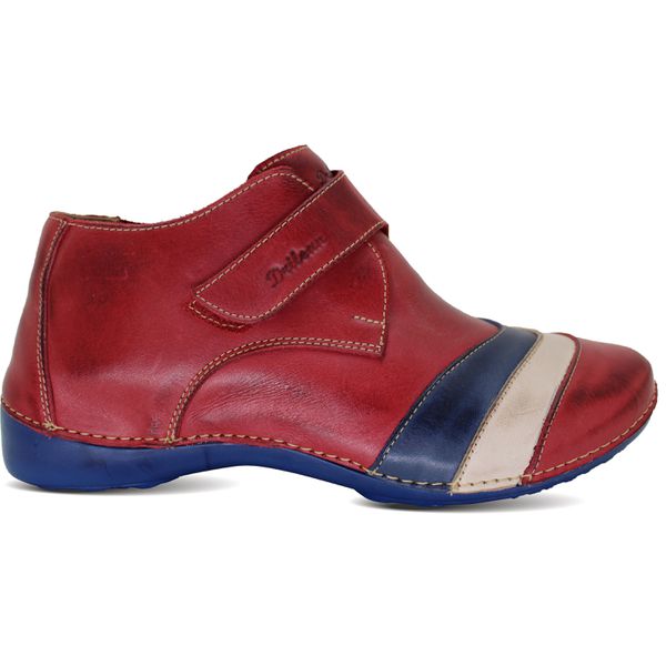 Bota Feminina Ortopédica de Couro Legítimo e Palmilha Gel - Vermelho (AL 041) - 36 OUTLET