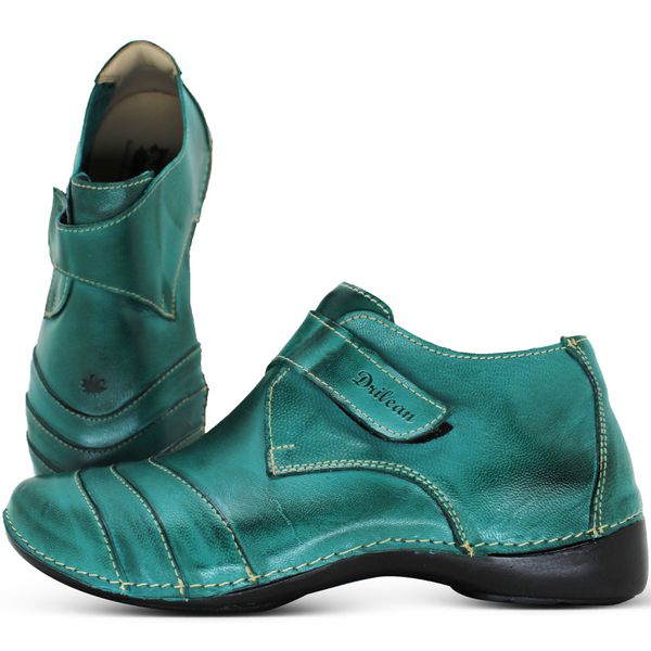 Bota Ortopédica Feminina Couro Legítimo e Palmilha... - Drilean