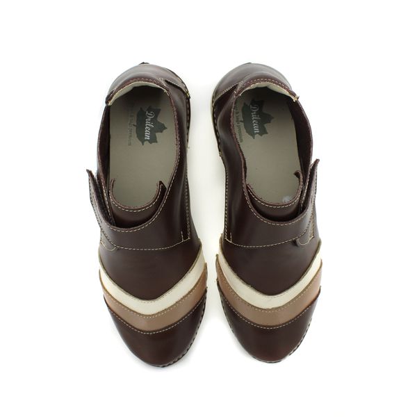 Bota Ortopédica Feminina Couro Legítimo com Palmilha Gel - Café/Fendi (AL 041)