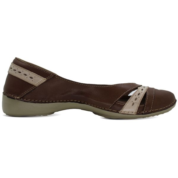 Sapatilha AL 043 Castanho - Off white 100% em couro palmilha em GEL