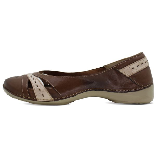 Sapatilha AL 043 Castanho - Off white 100% em couro palmilha em GEL