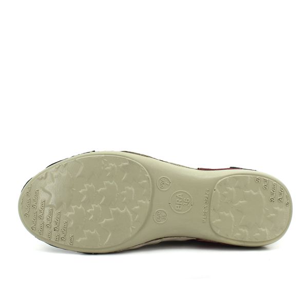 Bota Feminina em Couro Legítimo com Palmilha Gel - Off/Verde/Vermelho (AL 045) - 36 OUTLET