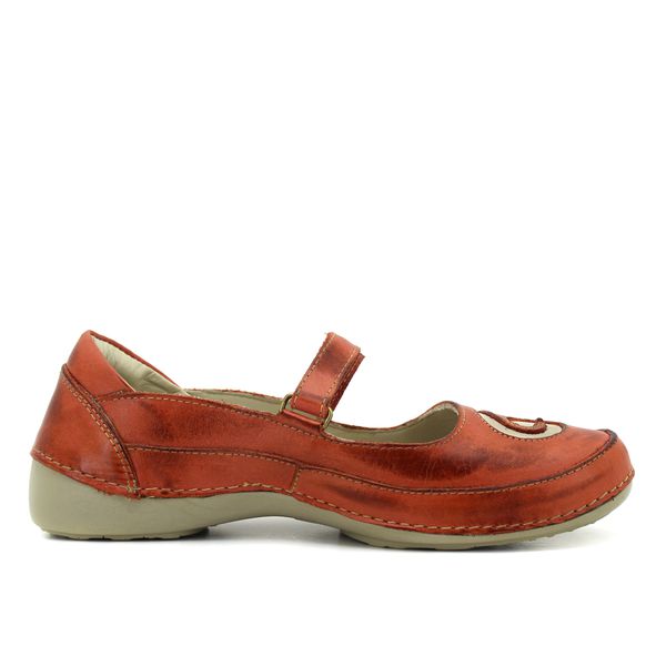 Sapatilha Alívio Coral-Off 100% em couro palmilha GEL - 38 (AL048) OUTLET