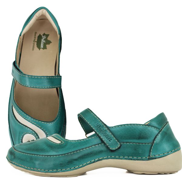 Sapatilha Alívio 048 Oceano/Off White 100% em cour... - Drilean