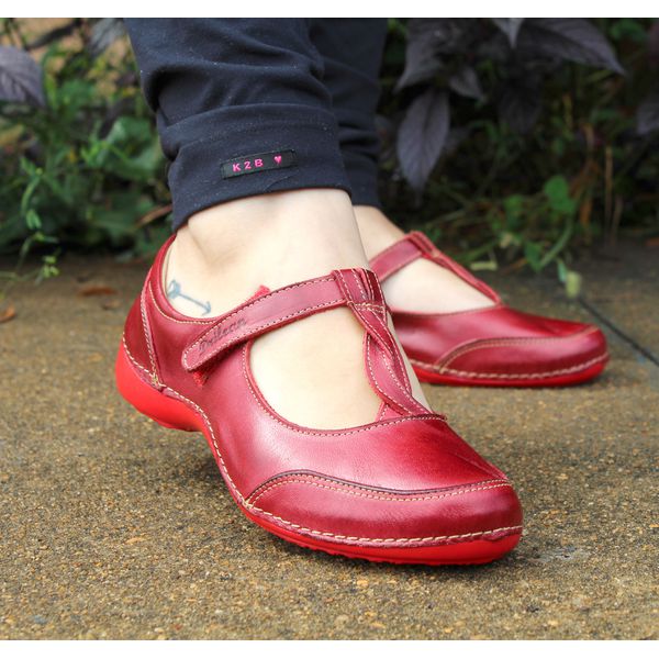 Sapatilha Alívio 052 Vermelho 100% em couro palmilha GEL - AL052 Vermelho 35 OUTLET