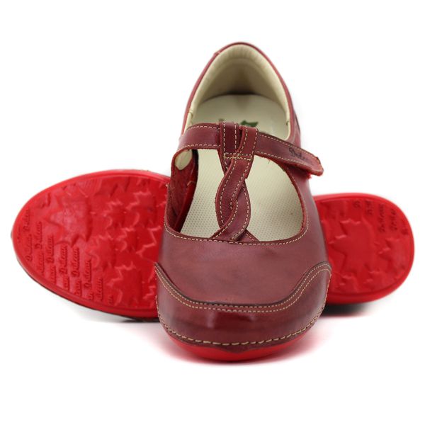Sapatilha Alívio 052 Vermelho 100% em couro palmilha GEL - AL052 Vermelho 35 OUTLET