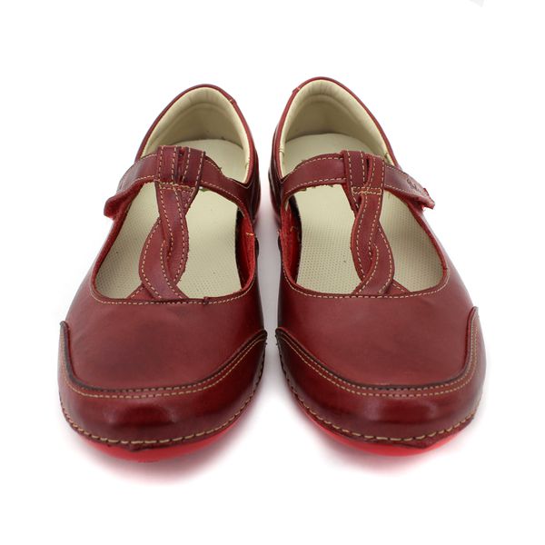 Sapatilha Alívio 052 Vermelho 100% em couro palmilha GEL - AL052 Vermelho 35 OUTLET