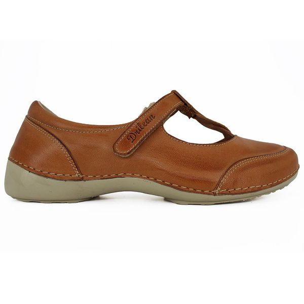 Sapatilha Alívio 052 Laranja 100% em couro palmilha GEL - AL052 Laranja
