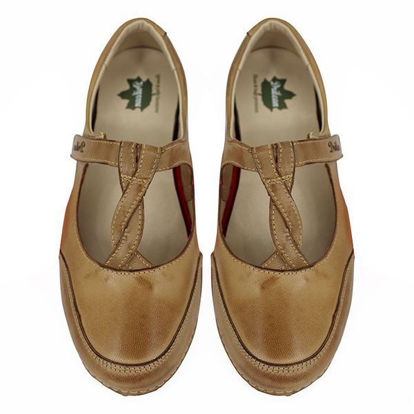 Sapatilha Alívio 052 Caramelo 100% em couro palmilha GEL - 34 - 36 - 37 - 38 - 39 (AL052) OUTLET