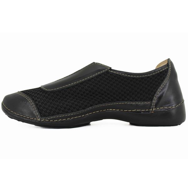 Tênis Feminino Knit com Palmilha em Gel - Preto (AL059)