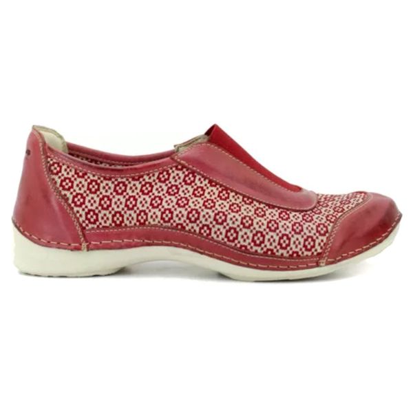 Tênis Feminino Knit com Palmilha em Gel - Vermelho (AL059) OUTLET