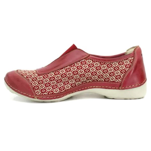 Tênis Feminino Knit com Palmilha em Gel - Vermelho (AL059) OUTLET