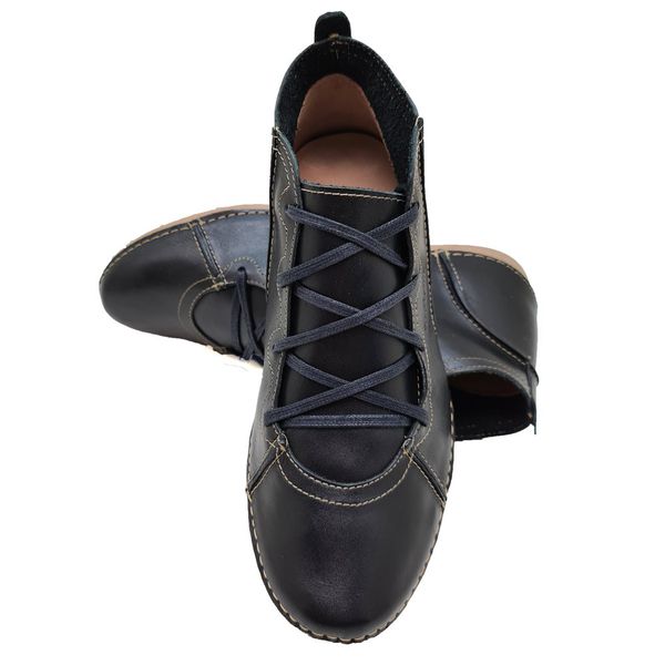 Bota Feminina Ortopédica Couro Legítimo e Palmilha Gel - Preto (AN 003)