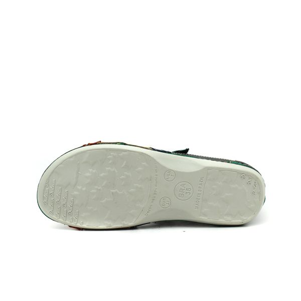 Sandália Feminina de Couro Legítimo com Palmilha em Gel - Verde (BE 012)